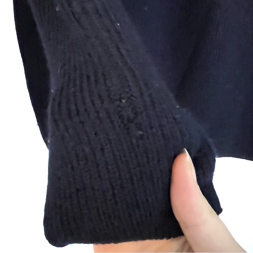 Woolmark 100% Wool Navy Blue Button Cardigan Sweater Crest Sailor Vintage France - Picture 14 of 14